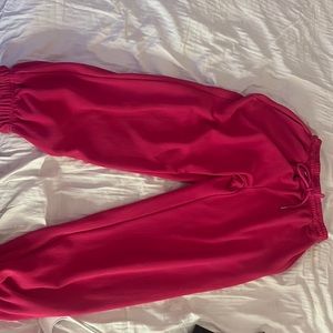 Cute hot pink sweatpants!